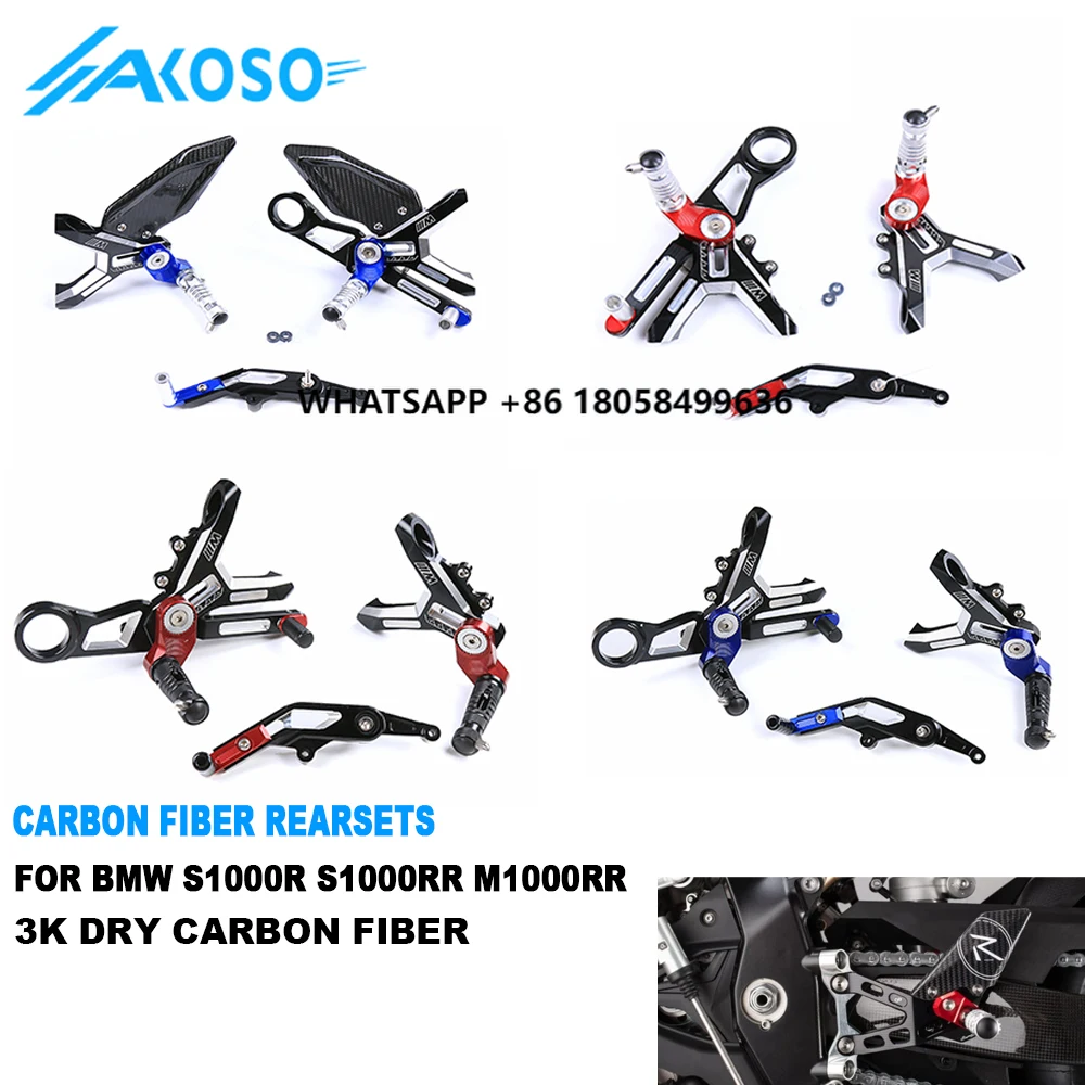 AKOSO CNC Dry Carbon Fiber Footrest Kits Racing Products Motorcycle Adjustable Rearset Footrest for S1000RR S1000R M1000RR
AKOSO CNC Dry Carbon Fiber Footrest Kits Racing Products Motorcycle Adjustable Rearset Footrest for S1000RR S1000R M1000RR