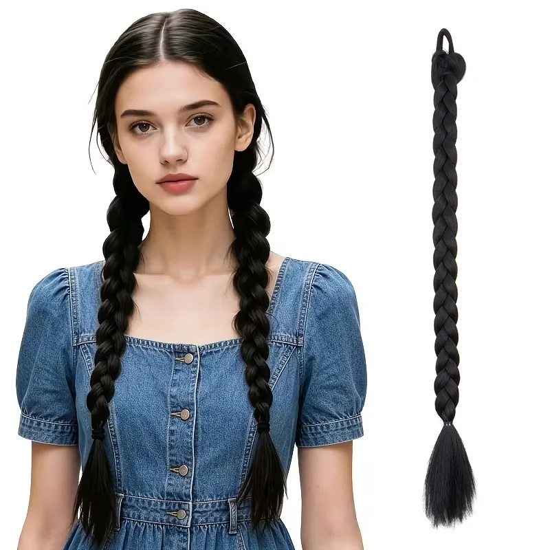 24Inch Synthetic Long Straight Box Braid Ponytail Hair Extension Elastic Band Fiber Hair Accessory for Party Women Daly Use
24Inch Synthetic Long Straight Box Braid Ponytail Hair Extension Elastic Band Fiber Hair Accessory for Party Women Daly Use