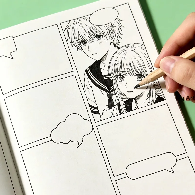A Blank Manga Storybook, Original Hand Drawn Manga Story Creation Book, Anime Drawing Exercise Book, Suit For Artistic Creation
A Blank Manga Storybook, Original Hand Drawn Manga Story Creation Book, Anime Drawing Exercise Book, Suit For Artistic Creation