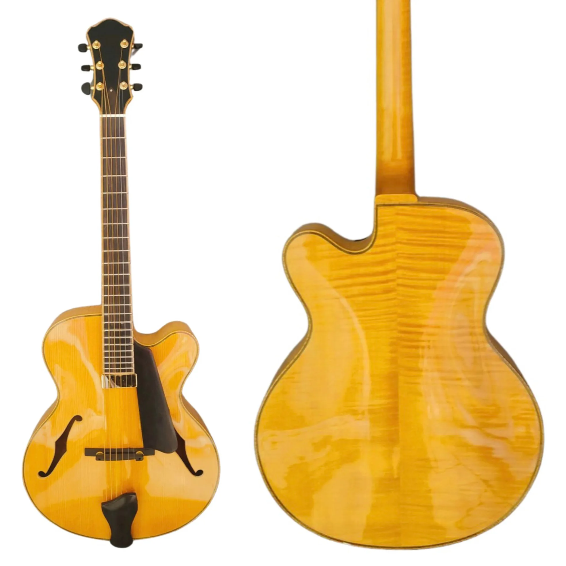 Yunzhi Good Stockmaple Handcrafted Carved Maple Solid Wood Jazz Guitar Musical Instrument
Yunzhi Good Stockmaple Handcrafted Carved Maple Solid Wood Jazz Guitar Musical Instrument