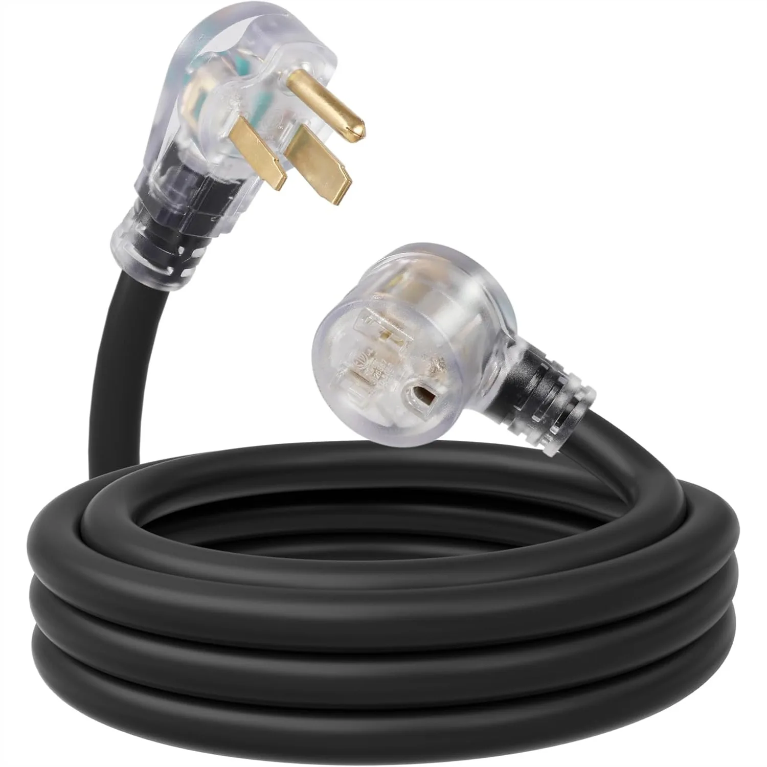 Heavy Duty 20 ft Welding Cord, 8 AWG/3C 6-50 NEMA Plug, 40 Amp 250V, Lighted Connector, ETL Approved
Heavy Duty 20 ft Welding Cord, 8 AWG/3C 6-50 NEMA Plug, 40 Amp 250V, Lighted Connector, ETL Approved