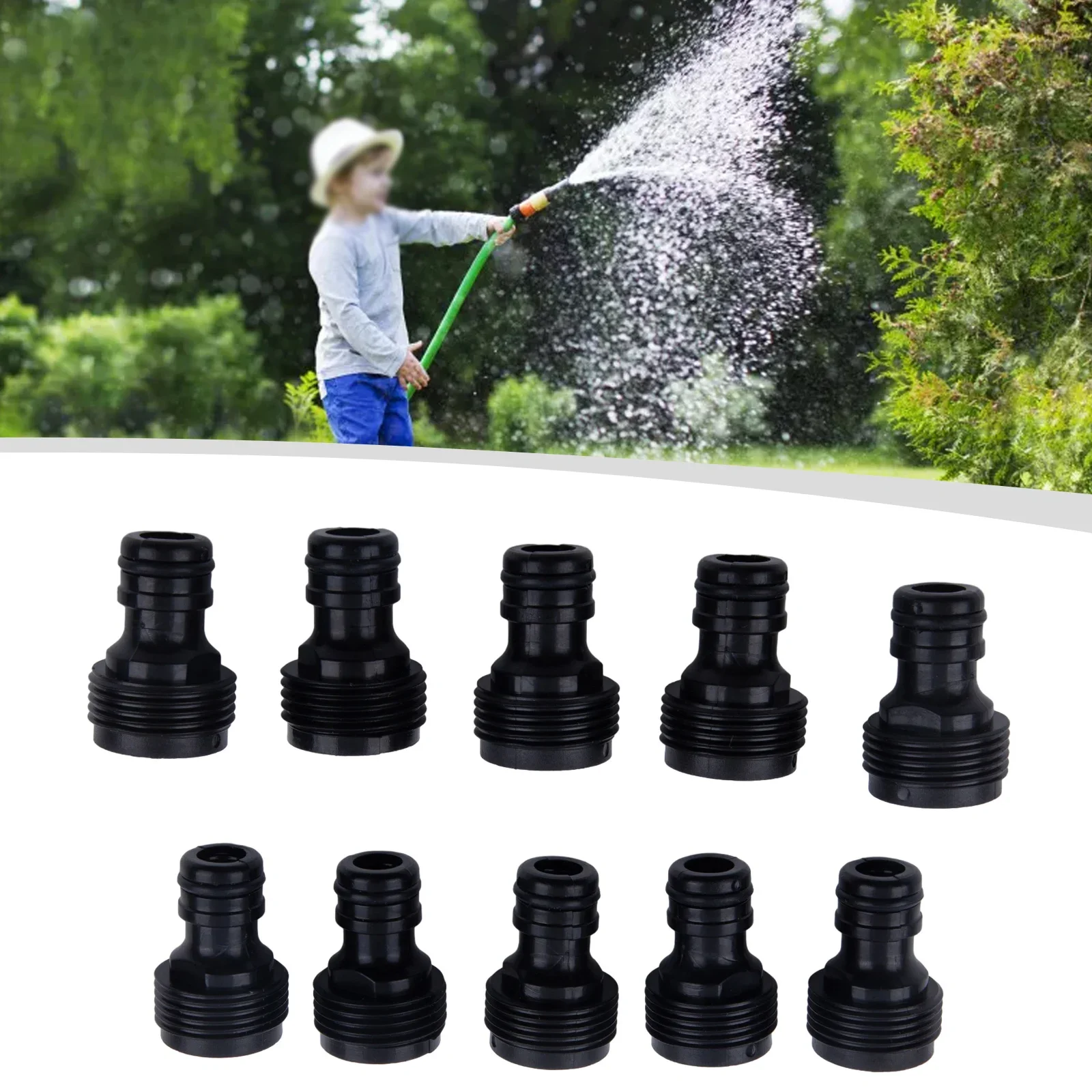 10 Pack 3/4inch GHT Plastic Garden Hose Quick Connect Fittings Set Versatile Male Adapter Perfect For Garden And Tree Soakers
10 Pack 3/4inch GHT Plastic Garden Hose Quick Connect Fittings Set Versatile Male Adapter Perfect For Garden And Tree Soakers