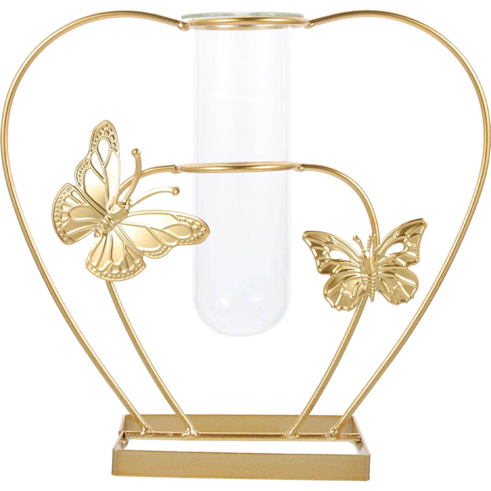 Unique Metal Framed Glass Flower Vase Simple Structure Decorative Hollow Flower Holder for Wedding Bridal Shower Table
Unique Metal Framed Glass Flower Vase Simple Structure Decorative Hollow Flower Holder for Wedding Bridal Shower Table