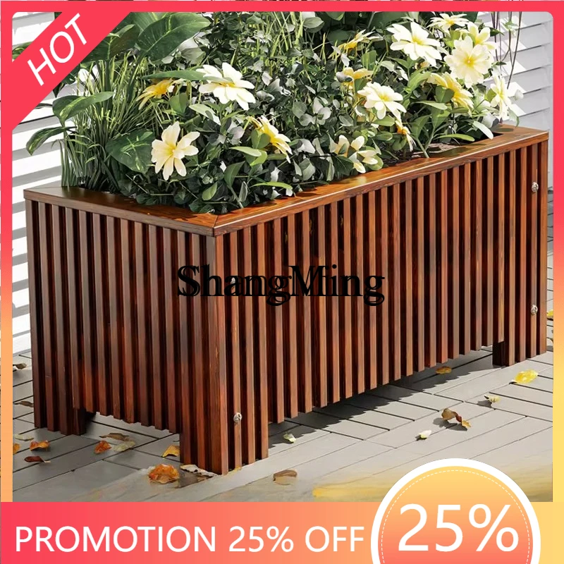 SM rectangular outdoor courtyard planting box combination outdoor garden balcony wooden vegetable planting large flower pot
SM rectangular outdoor courtyard planting box combination outdoor garden balcony wooden vegetable planting large flower pot