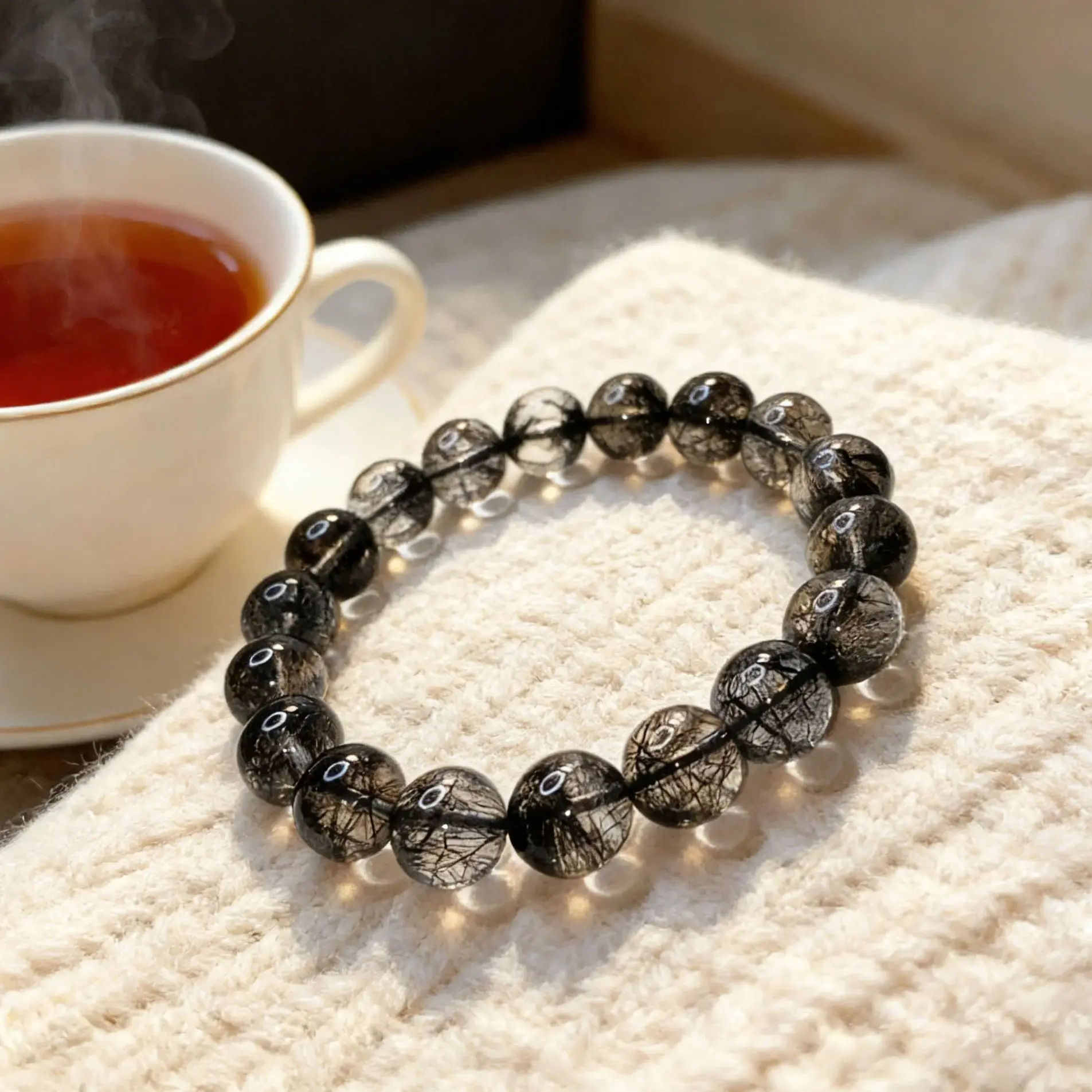 Unisex Light Luxury Fine Jewelry: Natural Black Hair Crystal Bracelet, Single-Circle Elegant Design, Perfect Gift for Couple/Bes
Unisex Light Luxury Fine Jewelry: Natural Black Hair Crystal Bracelet, Single-Circle Elegant Design, Perfect Gift for Couple/Bes
