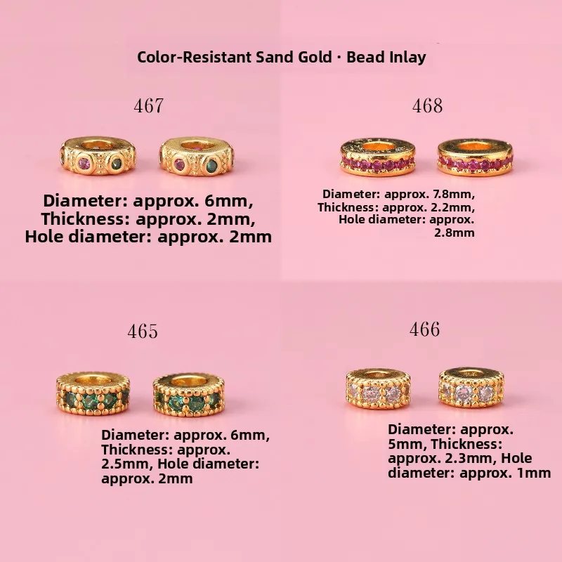 Gold Embellied Flat Bracelet Beads Women's DIY Handmade Diamond Embedded Sand Gold Sp Beads Faion Jewelry Accories
Gold Embellied Flat Bracelet Beads Women's DIY Handmade Diamond Embedded Sand Gold Sp Beads Faion Jewelry Accories