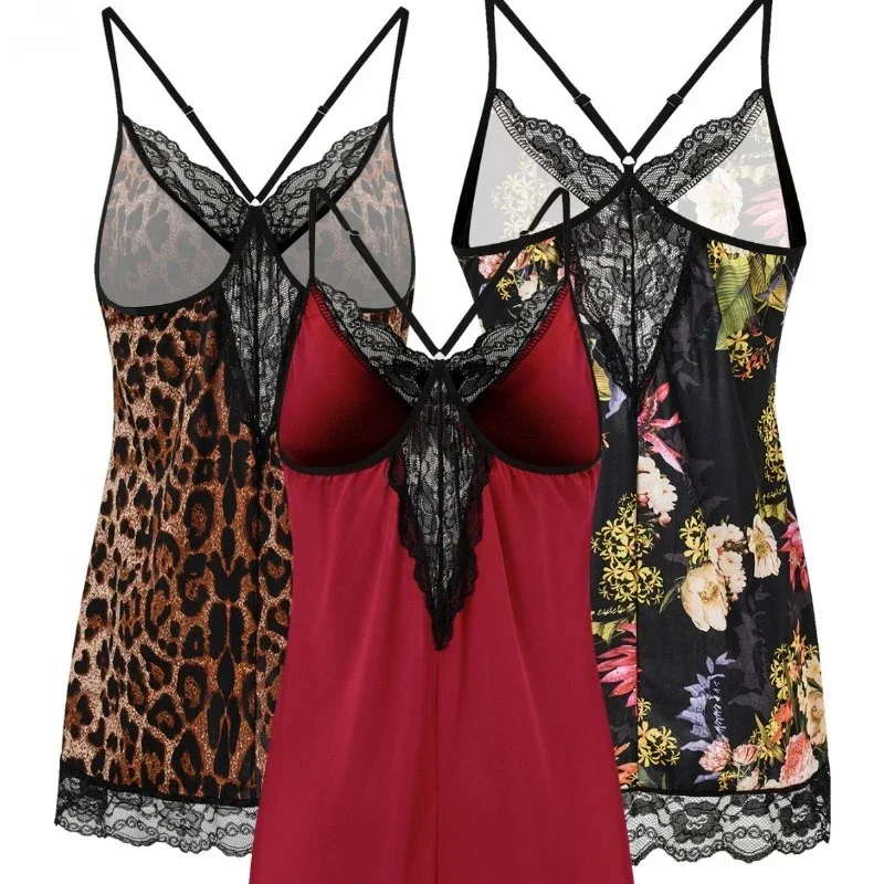 Сексуальное женское белье, кружевные женские пижамы с открытой спиной, нижнее белье с леопардовым принтом, пижамы для женщин, ночные рубашки, нижнее белье, эротические наряды, платья
Сексуальное женское белье, кружевные женские пижамы с открытой спиной, нижнее белье с леопардовым принтом, пижамы для женщин, ночные рубашки, нижнее белье, эротические наряды, платья