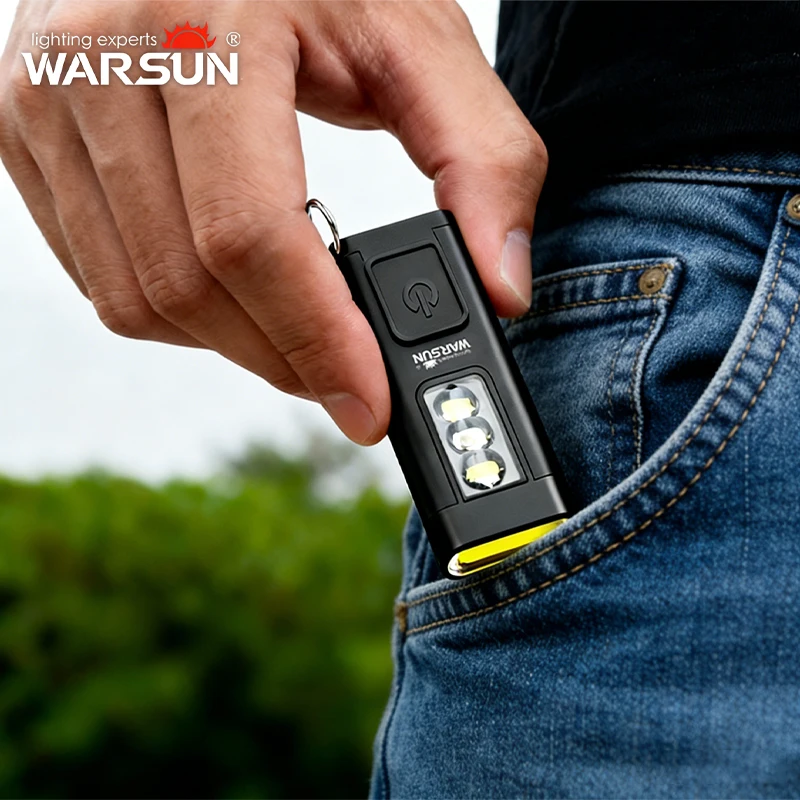 WARSUN T5 Mini Flashlight LED Pocket 18g Lightweight Rechargeable 300LM Keychain UV Light for EDC Hiking Camping
WARSUN T5 Mini Flashlight LED Pocket 18g Lightweight Rechargeable 300LM Keychain UV Light for EDC Hiking Camping