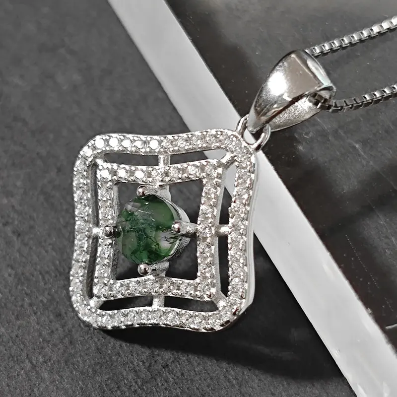 5MM Natural Moss Agate 925 Sterling Silver Square Custom Pendants Fashion Jewelry Necklaces
5MM Natural Moss Agate 925 Sterling Silver Square Custom Pendants Fashion Jewelry Necklaces
