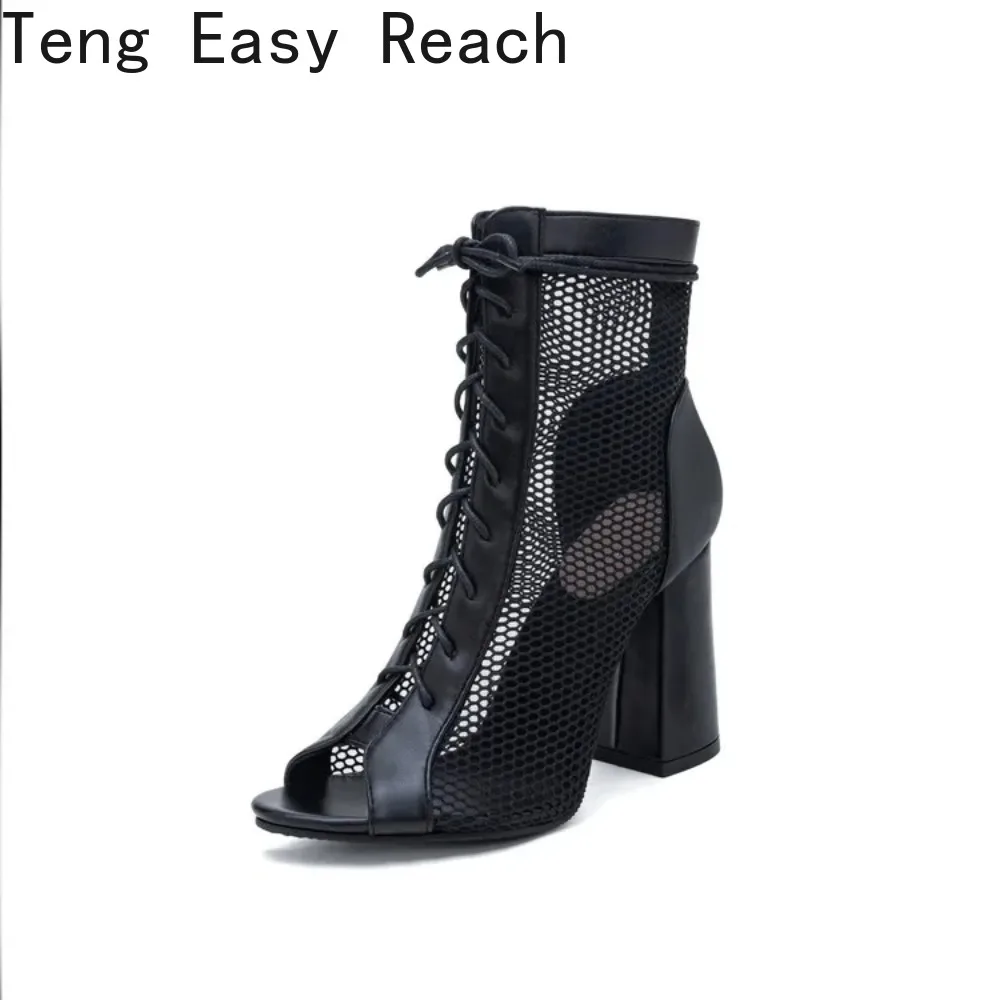2026 New Summer Lace Up Open Toe High Heels, Hollow Mesh Shoes, Casual Thick Soled High-heeled Sandals
2026 New Summer Lace Up Open Toe High Heels, Hollow Mesh Shoes, Casual Thick Soled High-heeled Sandals