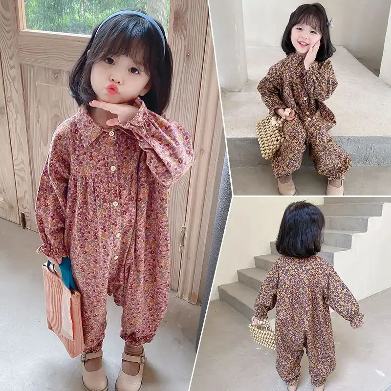 Kids Clothes Autumn Spring Children Girls Cotton Jumpsuits Single-Breasted Cute Floral Chic Baby Overalls Soft Loose Trousers
Kids Clothes Autumn Spring Children Girls Cotton Jumpsuits Single-Breasted Cute Floral Chic Baby Overalls Soft Loose Trousers