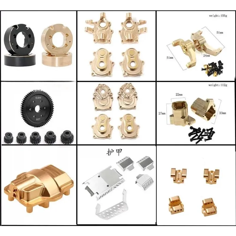 Metal Brass Front and Rear Axle Counterweights for 1/8 Model Climbing Remote Control Car Upgrade and Modify DIY Accessories
Metal Brass Front and Rear Axle Counterweights for 1/8 Model Climbing Remote Control Car Upgrade and Modify DIY Accessories