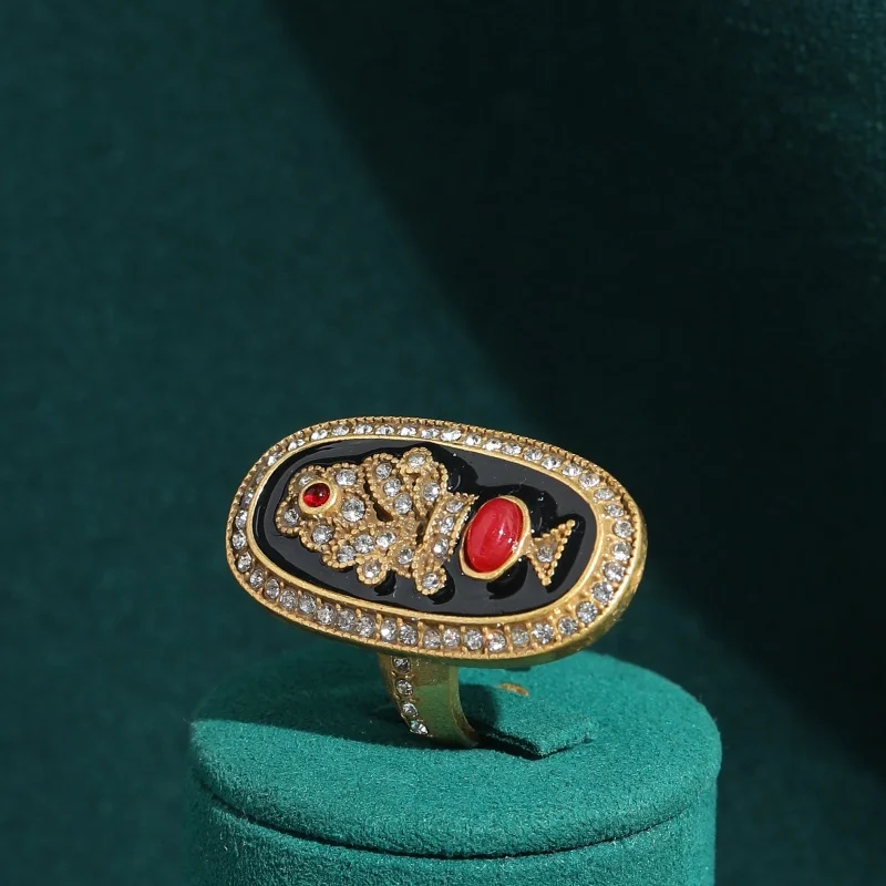 Vintage Oval Enamel Black Rings Gothic Women Gold Plated Jewelry with Red Rhinestone Trends 2026 Accessories Music Festival New
Vintage Oval Enamel Black Rings Gothic Women Gold Plated Jewelry with Red Rhinestone Trends 2026 Accessories Music Festival New