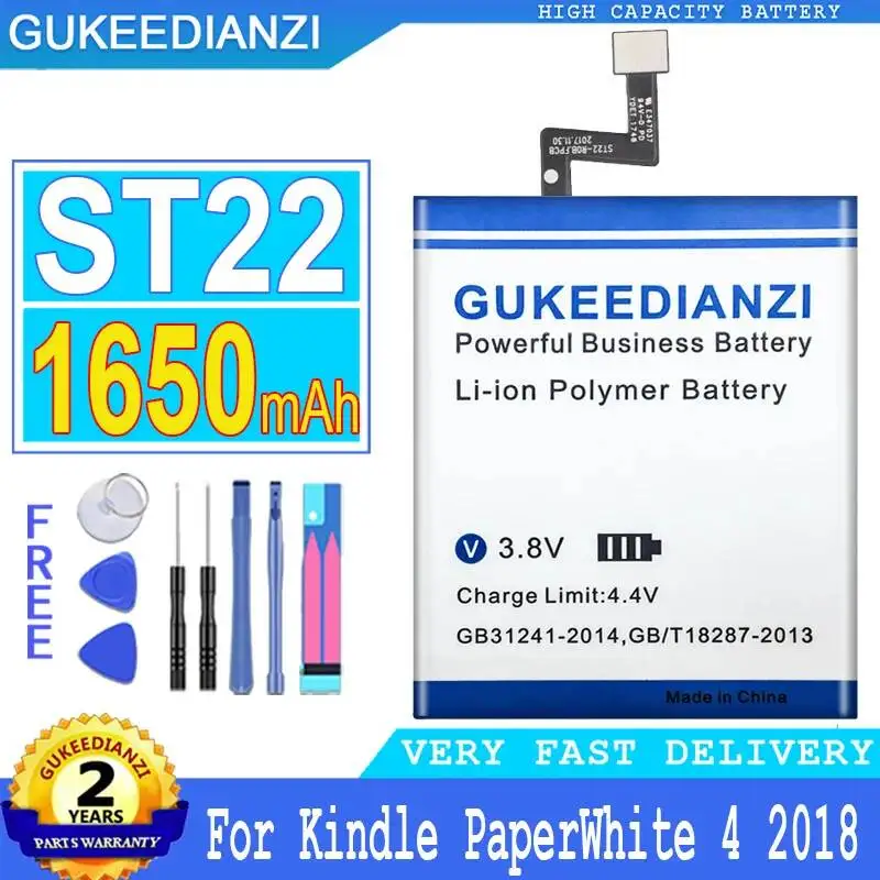 Надежная батарея для планшета Amazon Kindle Paperwhite 4 2018, высокая совместимость, ST22, 1650 мАч
Надежная батарея для планшета Amazon Kindle Paperwhite 4 2018, высокая совместимость, ST22, 1650 мАч
