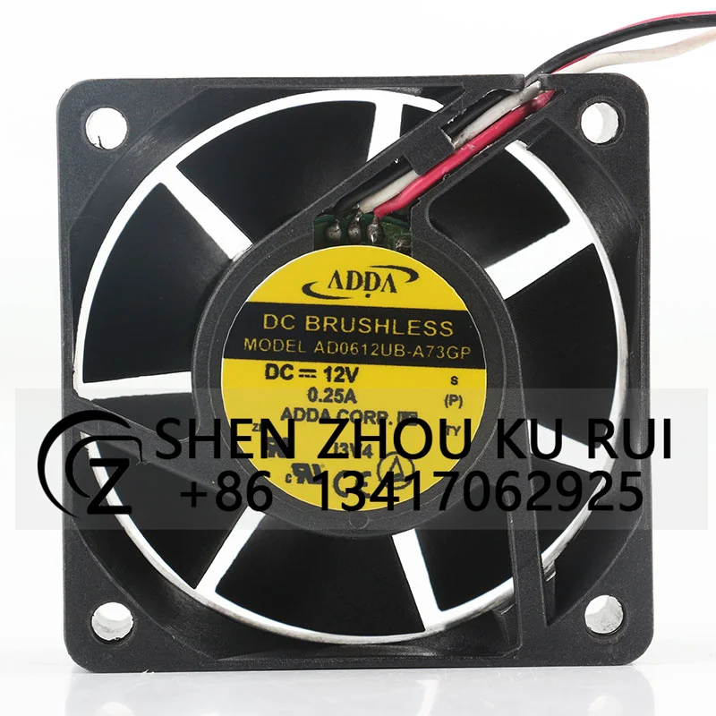 Chassis Fan Original ADDA 6025 DC12V 0.25A AD0612UB-A73GP 6CM 3-wire Power cooling fan 60*60*25MM
Chassis Fan Original ADDA 6025 DC12V 0.25A AD0612UB-A73GP 6CM 3-wire Power cooling fan 60*60*25MM