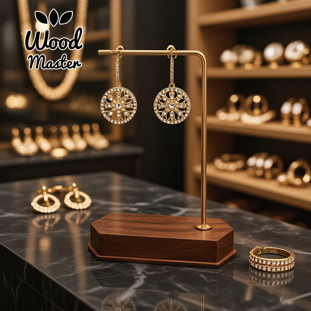 Home & Retail Jewelry Organizer, Walnut Wood + Metal T - Bar, Reliable Stand for Earrings/Necklaces, Aesthetic & Functional
Home & Retail Jewelry Organizer, Walnut Wood + Metal T - Bar, Reliable Stand for Earrings/Necklaces, Aesthetic & Functional