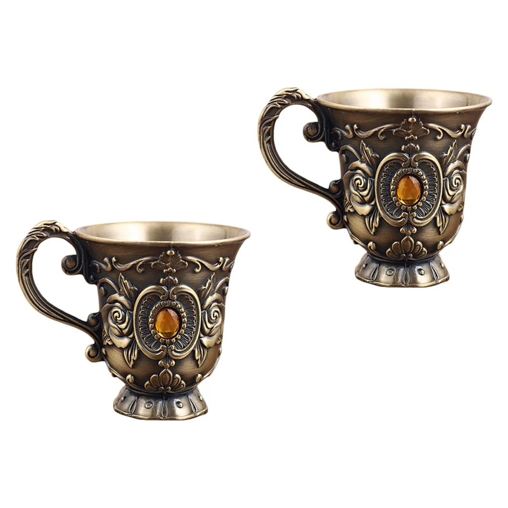 2 Pcs Manual Vintage Shot Glass Bride Ornaments Cups Zinc Alloy Engraving Flower
2 Pcs Manual Vintage Shot Glass Bride Ornaments Cups Zinc Alloy Engraving Flower