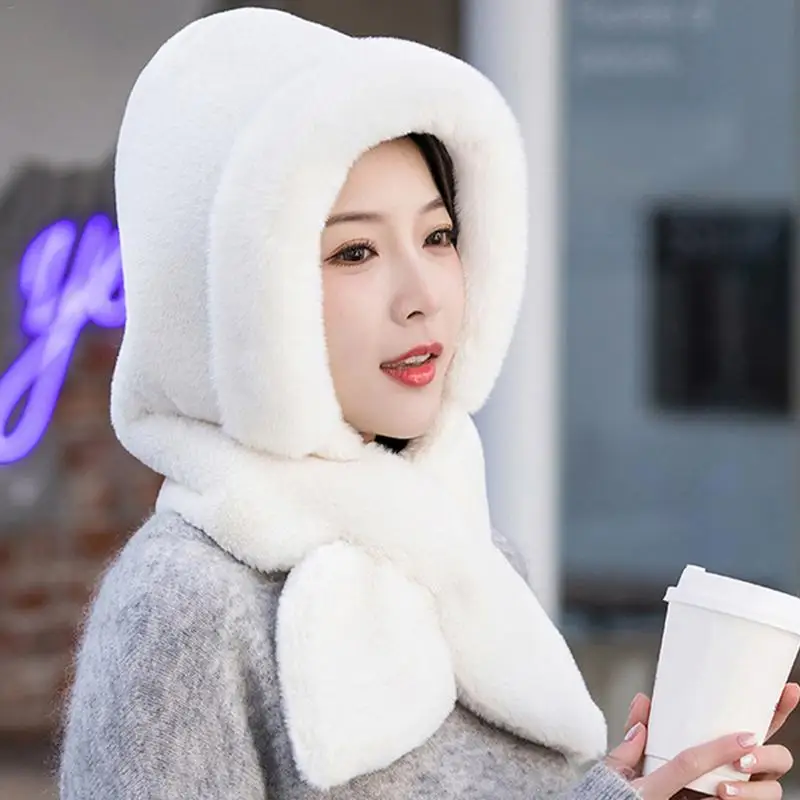 Windproof Hooded Scarf 2-in-1 Winter Hat With Hood Scarf Thickened Warm Headwear VelvetCap Winter Hooded Scarf For Women
Windproof Hooded Scarf 2-in-1 Winter Hat With Hood Scarf Thickened Warm Headwear VelvetCap Winter Hooded Scarf For Women