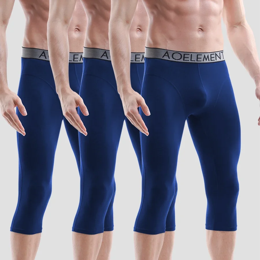 3PC Men's anti-wear leg sports stretch leg briefs Capri Modal quick drying boxers Running long boxers
3PC Men's anti-wear leg sports stretch leg briefs Capri Modal quick drying boxers Running long boxers