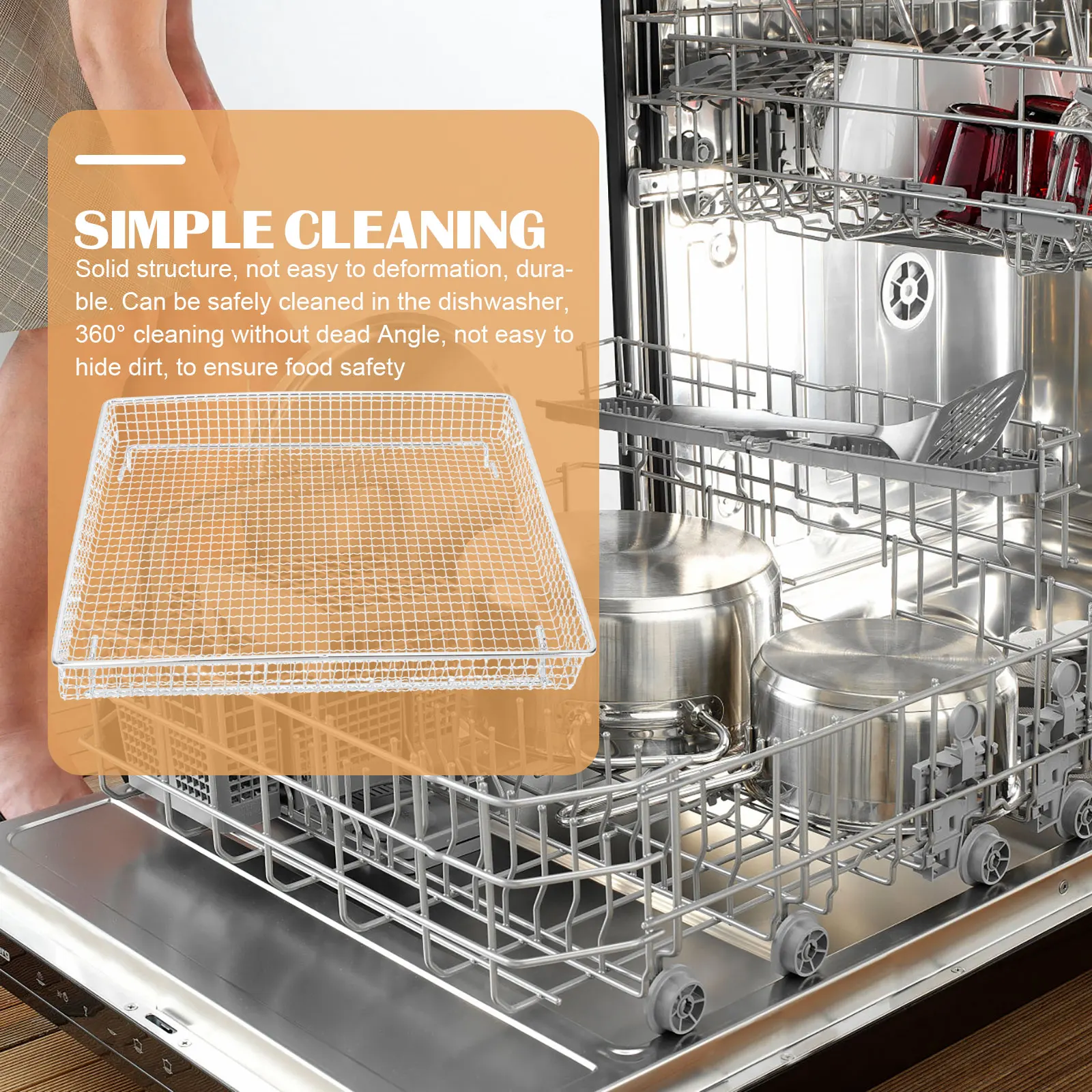 Stainless Steel Air Fryer Basket Non Stick Cooling Rack Storage Drain Kitchen Utensils Multipurpose Baking Mesh Tray
Stainless Steel Air Fryer Basket Non Stick Cooling Rack Storage Drain Kitchen Utensils Multipurpose Baking Mesh Tray