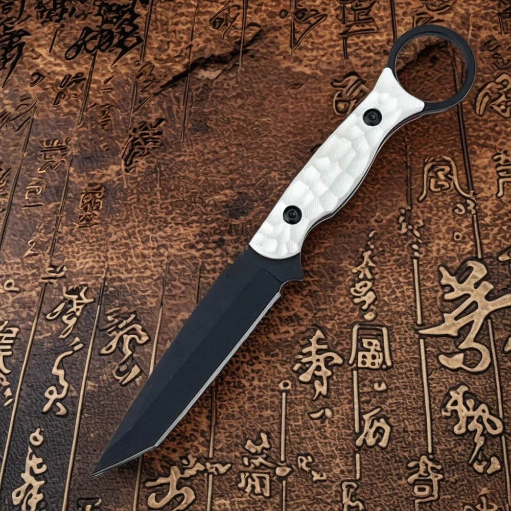 High-Quality EDC Fixed Blade Knife 8Cr13MoV Steel Blade G10 Handle Outdoor Hunting Military Tactical Knives with Sheath
High-Quality EDC Fixed Blade Knife 8Cr13MoV Steel Blade G10 Handle Outdoor Hunting Military Tactical Knives with Sheath
