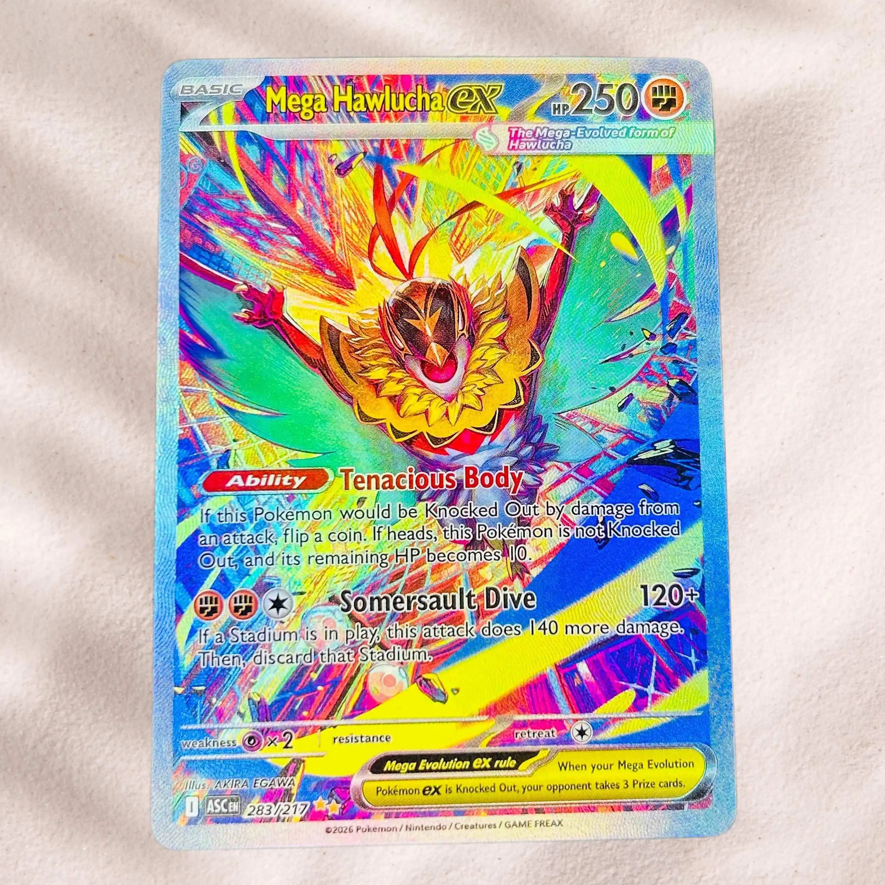 DIY Pokemon Mega Hawlucha ex 283/217 Holographic Texture English Version Premium Anime Collection Card Perfect Condition
DIY Pokemon Mega Hawlucha ex 283/217 Holographic Texture English Version Premium Anime Collection Card Perfect Condition