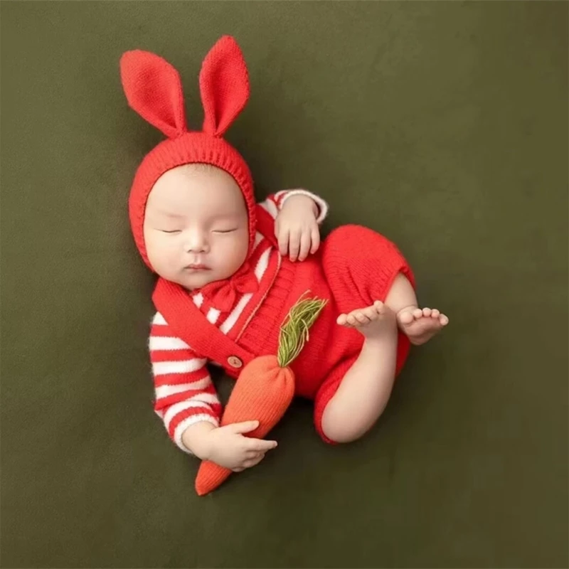 Newborn Photography red Rabbit Romper with Hat Boy Girl Baby Photo Outfit Infant Photo Shoot Props Suitable for 0-3 Month Babie
Newborn Photography red Rabbit Romper with Hat Boy Girl Baby Photo Outfit Infant Photo Shoot Props Suitable for 0-3 Month Babie