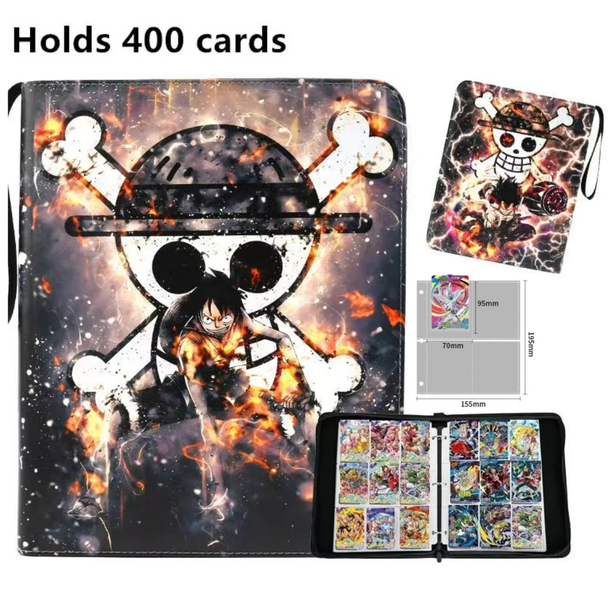 400pcs Large Capacity One Piece Card Album 4-grid Storage Leather Zipper Style Anime Peripheral Card Collection Album Kids Gifts
400pcs Large Capacity One Piece Card Album 4-grid Storage Leather Zipper Style Anime Peripheral Card Collection Album Kids Gifts