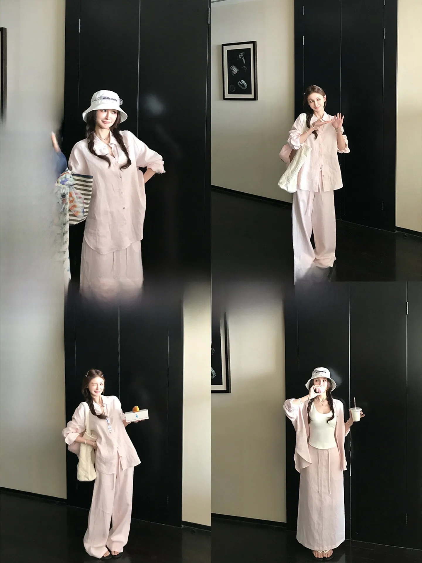 Skk Store R0W High Yarn Linen Skeleton Drape irt Tee Piece Set Romanticism Loose Fit Long Sve Women's Faion
Skk Store R0W High Yarn Linen Skeleton Drape irt Tee Piece Set Romanticism Loose Fit Long Sve Women's Faion