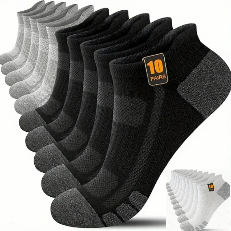 10/30 Pairs Men Women Low Cut Sports Socks Wear-Resistant Sweat Absorbing, Breathable Mesh All Season Casual Socks
10/30 Pairs Men Women Low Cut Sports Socks Wear-Resistant Sweat Absorbing, Breathable Mesh All Season Casual Socks