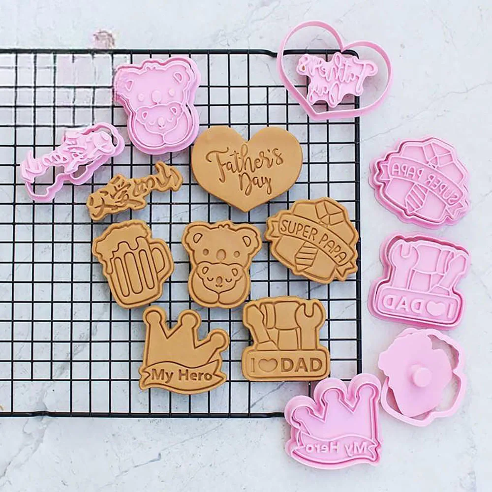 Cartoon Father's Day Cookie Cutters DIY Bakery Tools and Accessories Cookie Stamp
Cartoon Father's Day Cookie Cutters DIY Bakery Tools and Accessories Cookie Stamp