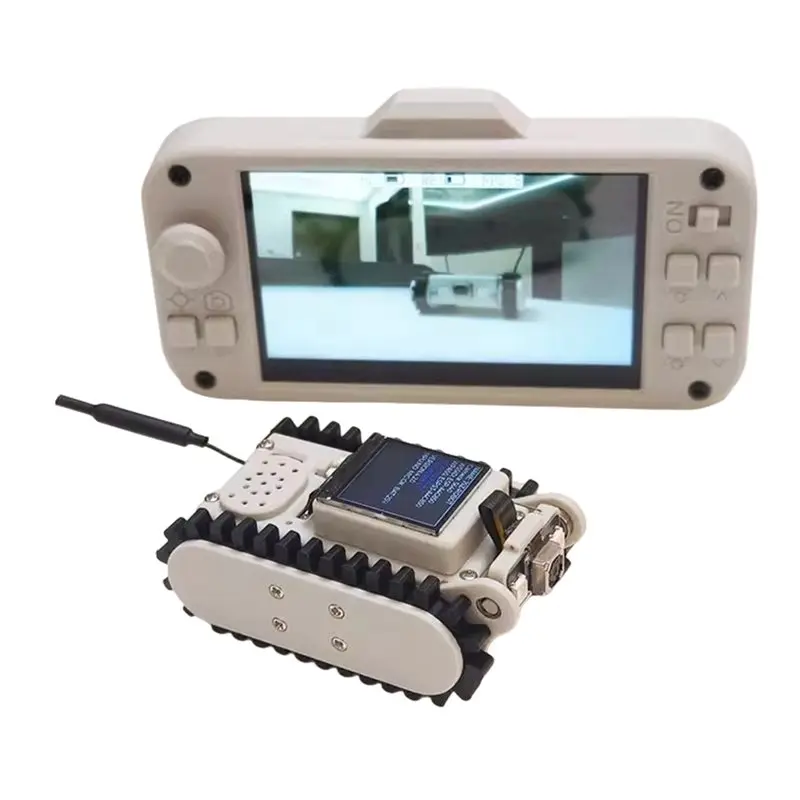 Робот-танк на радиоуправлении ESP32 для инспекции трубопроводов, беспроводной видеоробот для осмотра отверстий с подвижной камерой
Робот-танк на радиоуправлении ESP32 для инспекции трубопроводов, беспроводной видеоробот для осмотра отверстий с подвижной камерой