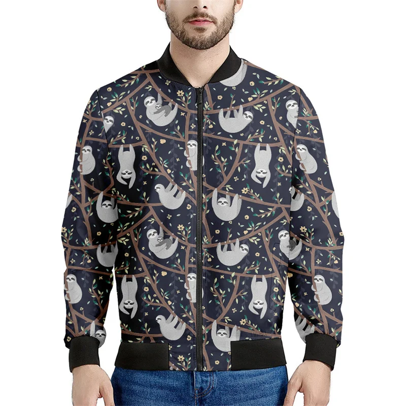 Cute Animal Sloth Pattern Zipper Jacket For Men Fashion 3d Print Sweatshirt Spring Autumn Street Jacket Long Sleeve Bomber Coat
Cute Animal Sloth Pattern Zipper Jacket For Men Fashion 3d Print Sweatshirt Spring Autumn Street Jacket Long Sleeve Bomber Coat