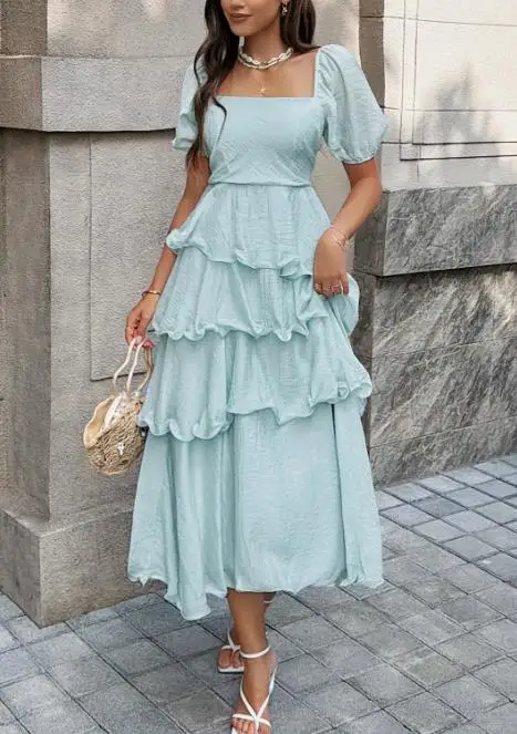 2026 Spring/summer Elegant Sexy Women's Casual and Elegant Square Neck Bubble Sleeve Dress Female Clothing
2026 Spring/summer Elegant Sexy Women's Casual and Elegant Square Neck Bubble Sleeve Dress Female Clothing