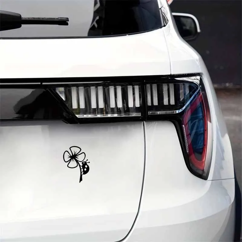 2D Lucky Four Leaf Clover Ladybug Vinyl Car Sticker, Self-Adhesive Removable Decal, Cute Cartoon Style Design
2D Lucky Four Leaf Clover Ladybug Vinyl Car Sticker, Self-Adhesive Removable Decal, Cute Cartoon Style Design