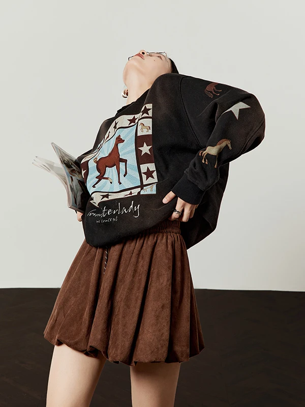 Retro Coffee Color Puffy Skirt Women's Spring New Style Slimming Sexy High Waist Pleated Half-length Flower Bud Short Skirt
Retro Coffee Color Puffy Skirt Women's Spring New Style Slimming Sexy High Waist Pleated Half-length Flower Bud Short Skirt