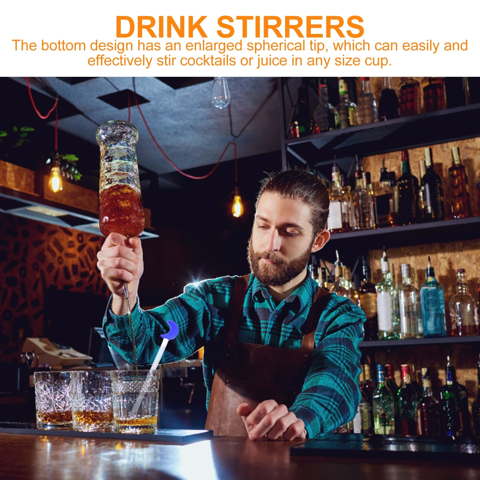 5pcs Glass Drink Stirrers Reusable for Cocktail Coffee Bar Party Elegant Modern Design Portable Easy to Clean Non Corrosive
5pcs Glass Drink Stirrers Reusable for Cocktail Coffee Bar Party Elegant Modern Design Portable Easy to Clean Non Corrosive