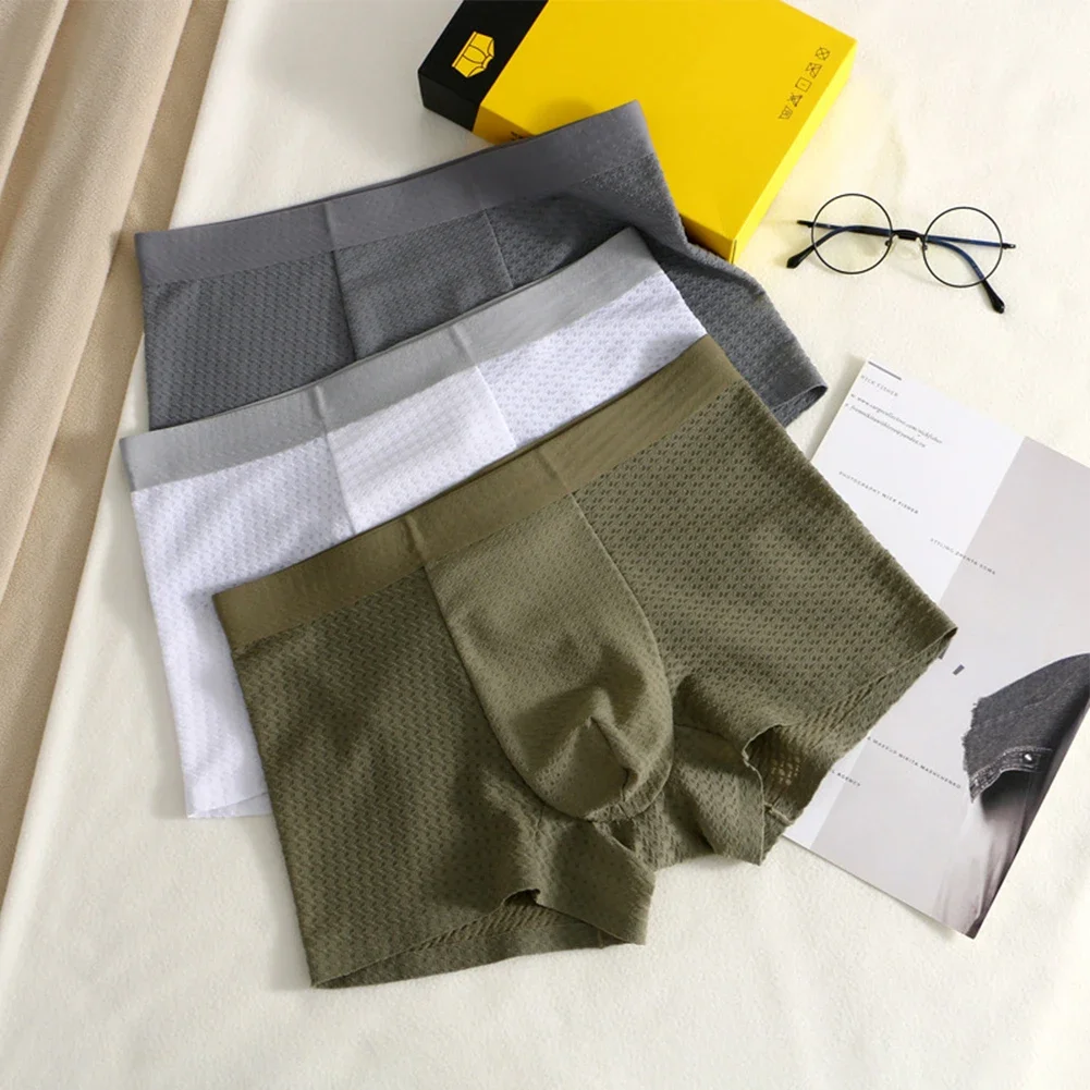 Men Ice Silk Jacquard Mesh Boxers Breathable Brazilian Underwear Sexy Lingerie Seamless Underpants Solid Trunks Men's Clothing
Men Ice Silk Jacquard Mesh Boxers Breathable Brazilian Underwear Sexy Lingerie Seamless Underpants Solid Trunks Men's Clothing