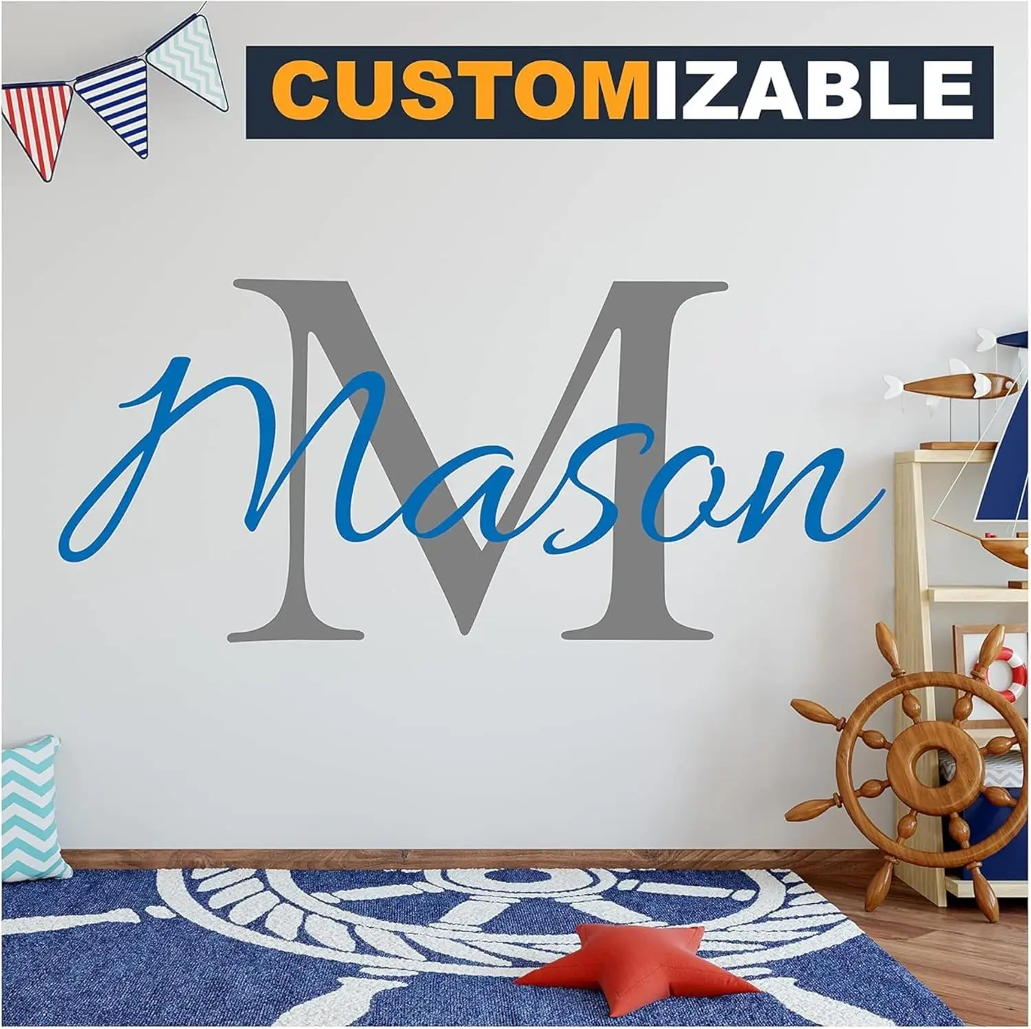 Custom Name Wall Decals for Kids Room, Personalized Vinyl Stickers for Nursery Decor
Custom Name Wall Decals for Kids Room, Personalized Vinyl Stickers for Nursery Decor