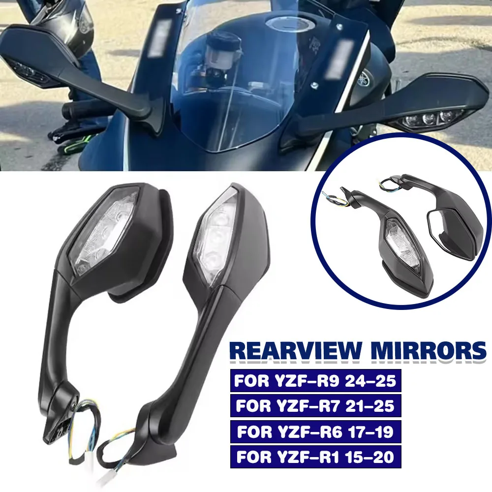YZFR7 YZF-R7 21-25 YZFR9 YZF-R9 24-25 зеркала заднего вида указатели поворота для Yamaha YZF-R1 2015-2020 YFZ-R6 2017-2019 
YZFR7 YZF-R7 21-25 YZFR9 YZF-R9 24-25 зеркала заднего вида указатели поворота для Yamaha YZF-R1 2015-2020 YFZ-R6 2017-2019