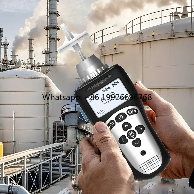 ATEX Explosion-Proof CH3CN Gas Monitor Infrared Sound Alarm Portable Lithium Battery 0-10ppm Data Logger Leak Gas Analyzer