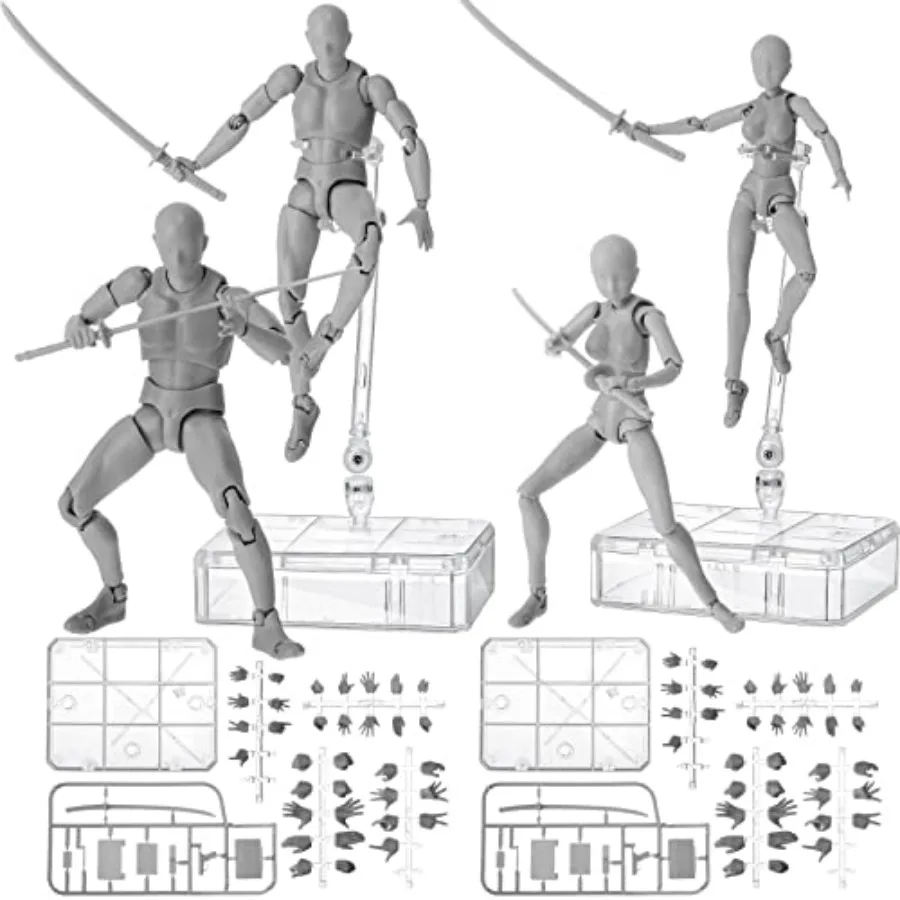 4 Sets Action Figures PVC Body Artists Model posable Drawing Mannequin for Painting, Sketching, Collection Gifts, Home Office D
4 Sets Action Figures PVC Body Artists Model posable Drawing Mannequin for Painting, Sketching, Collection Gifts, Home Office D