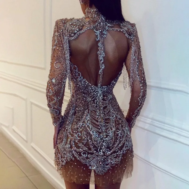 Luxury Birthday Evening Party Gown Sparkly Bodysuit Women Sexy Mesh See Through Performance Dance Stage Costume F9JM
Luxury Birthday Evening Party Gown Sparkly Bodysuit Women Sexy Mesh See Through Performance Dance Stage Costume F9JM