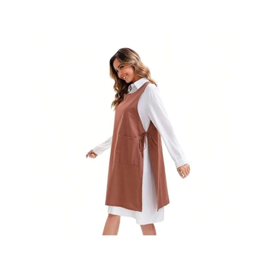 Nanxson Cotten Apron Plus Size Women Split Bib Smock With Pockets For CooFKing, Gardening, Painting, Red
Nanxson Cotten Apron Plus Size Women Split Bib Smock With Pockets For CooFKing, Gardening, Painting, Red