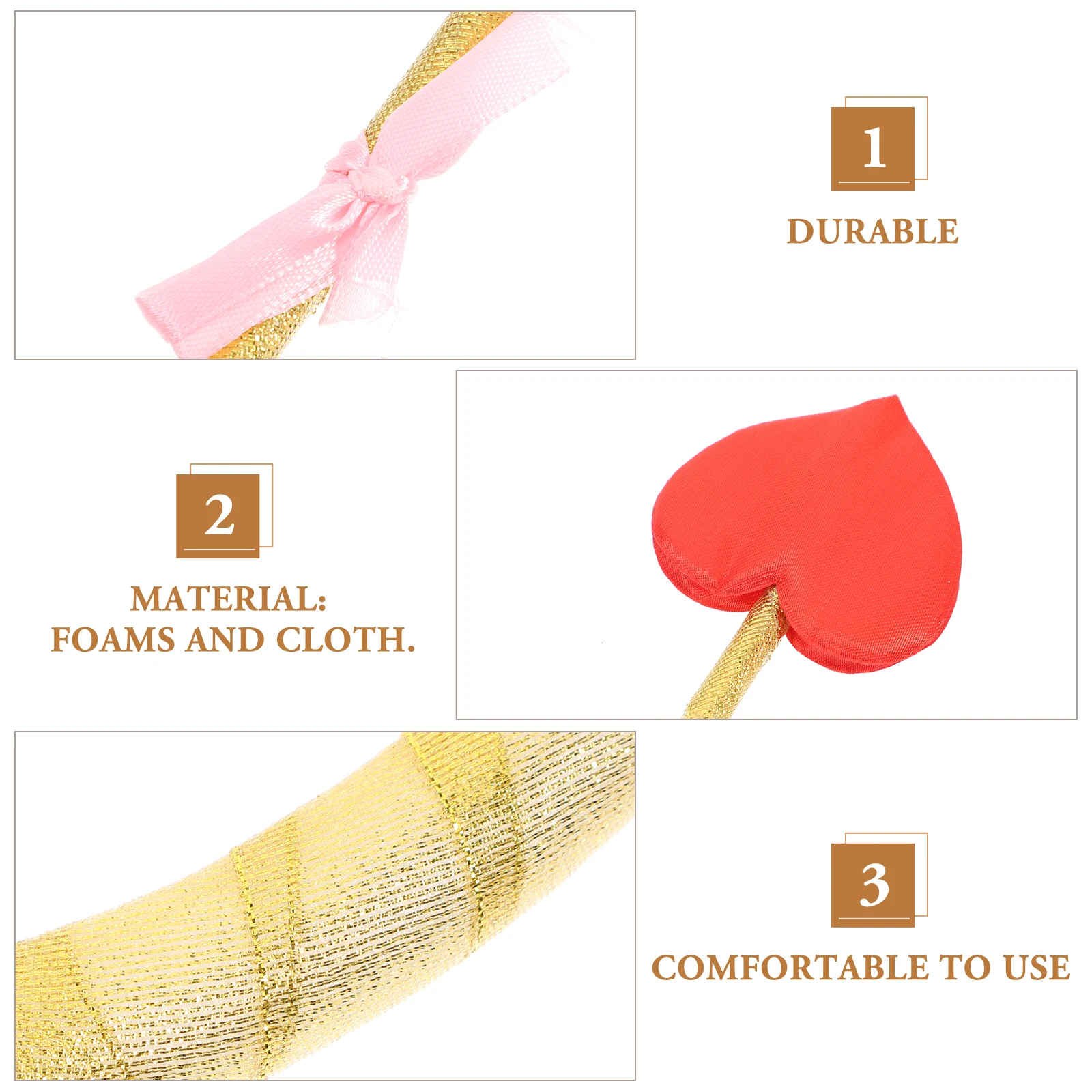 Golden Cupid Bow Arrow Prop Set for Valentine Party Costume Cosplay Photography Props Suitable Wedding Baby Shower Theme Parties
Golden Cupid Bow Arrow Prop Set for Valentine Party Costume Cosplay Photography Props Suitable Wedding Baby Shower Theme Parties