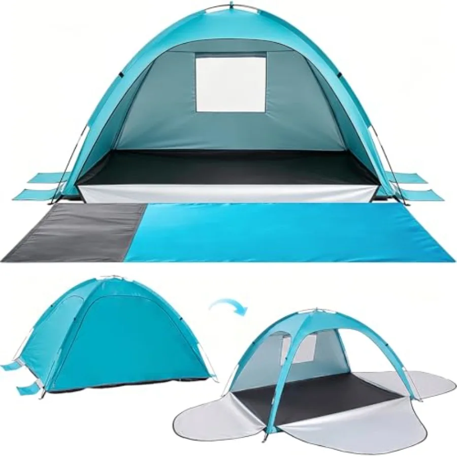 Beach Tent Sun Shelter with Extended Sand Mat - UPF 50+ UV Protection, 3 Doors Easy Set up Beach Shade Tent, Portable Beach Cab
Beach Tent Sun Shelter with Extended Sand Mat - UPF 50+ UV Protection, 3 Doors Easy Set up Beach Shade Tent, Portable Beach Cab