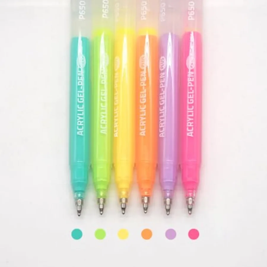 Acrylic Gel Pens for Coloring Books, Quick Dry 6 Pcs 1.0mm Fine Point Gel Marker Pen for Drawing, Journaling Art
Acrylic Gel Pens for Coloring Books, Quick Dry 6 Pcs 1.0mm Fine Point Gel Marker Pen for Drawing, Journaling Art