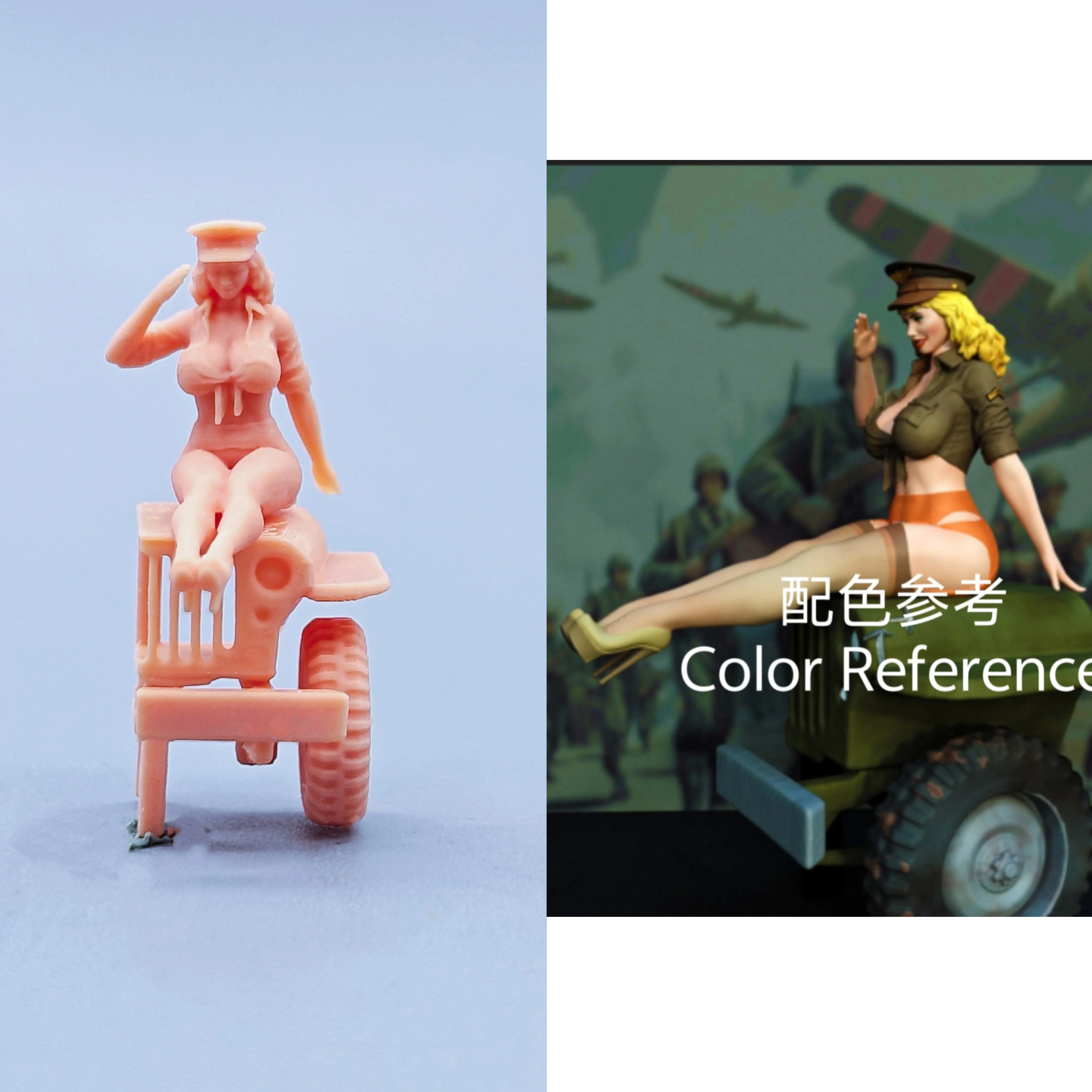 1/64 Figurines Scale Model Resin Female Officer Salutes Uncolored Miniatures Diorama Hand-painted C412
1/64 Figurines Scale Model Resin Female Officer Salutes Uncolored Miniatures Diorama Hand-painted C412