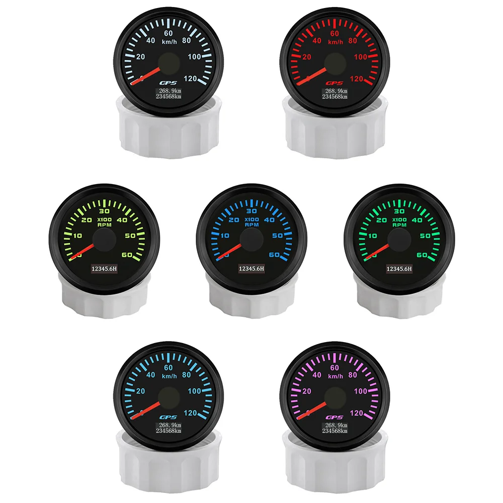 ELING 52mm 30K 60K 80K 120K 200K GPS Speedometer with 3K 4K 6K 8K RPM Tachometer with 7 Colors Backlights 12V 24V for Auto
ELING 52mm 30K 60K 80K 120K 200K GPS Speedometer with 3K 4K 6K 8K RPM Tachometer with 7 Colors Backlights 12V 24V for Auto