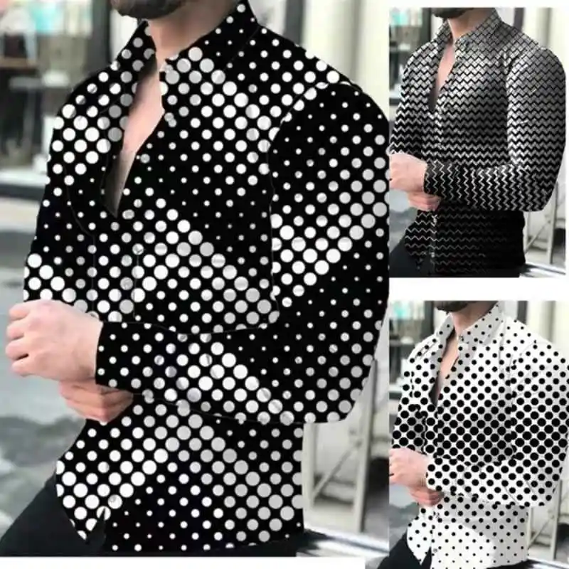 Men's Collar Shirt Polka Dot Gradient Printed Long Sleeve Brit Style Fashionable And Deformable Summer Inner Wear
Men's Collar Shirt Polka Dot Gradient Printed Long Sleeve Brit Style Fashionable And Deformable Summer Inner Wear